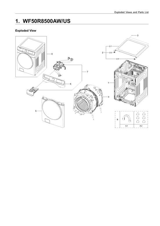 Main unit parts