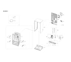 Samsung RF28T5101SG/AA-00 cabinet 2 parts diagram