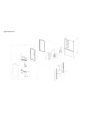 Left refrigerator door parts