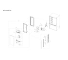 Samsung RF28T5101WW/AA-00 left refrigerator door parts diagram