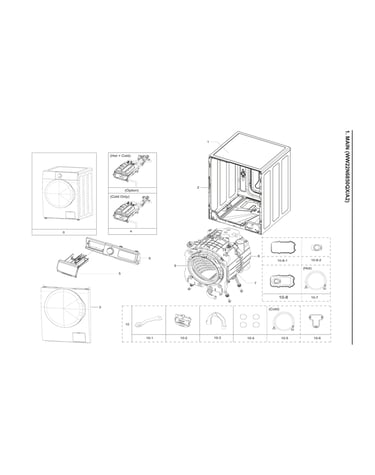 Main unit parts