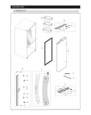Left refrigerator door parts
