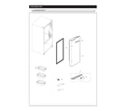 Samsung RF261BEAESR/AA-06 right refrigerator door parts diagram