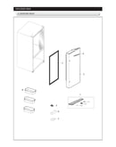 Right refrigerator door parts