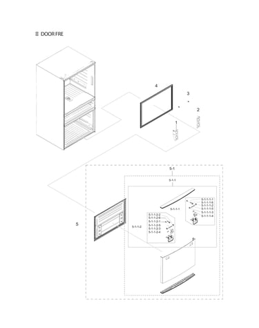 Refrigerator door parts