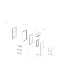 Right refrigerator door parts