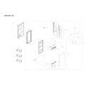 Samsung RF262BEAESR/AA-00 left refrigerator door parts diagram
