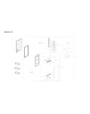 Left refrigerator door parts