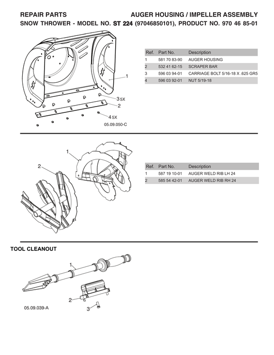 Tool cleanout