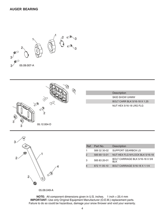 Auger bearing