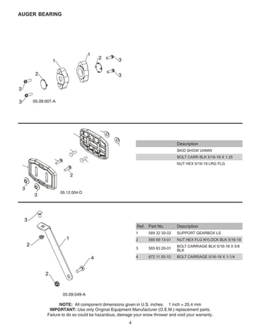 Auger bearing