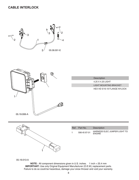 Cable interlock