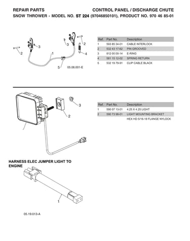 Harness elec jumper light to engine