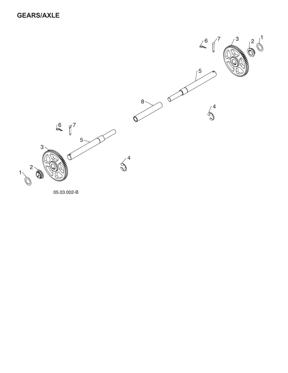Gears/axle