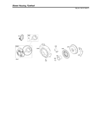 Blower housing/flywheel