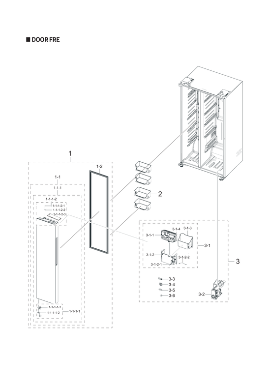 Freezer door parts