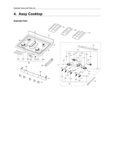Cooktop assy