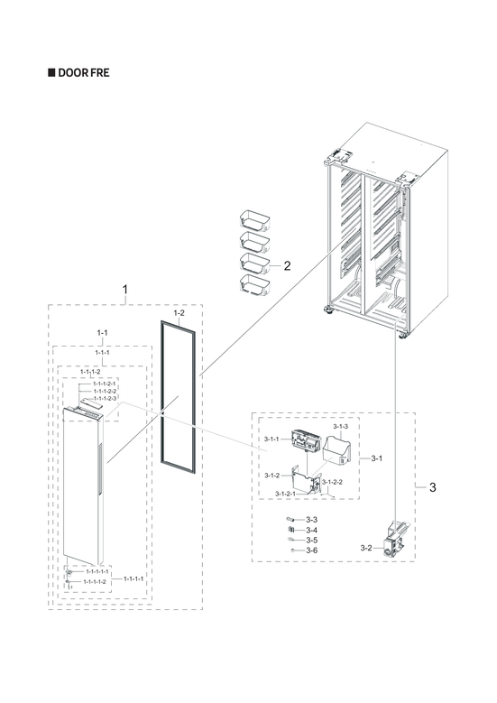 Freezer door parts