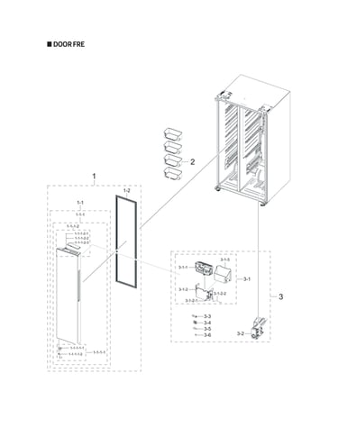 Freezer door parts