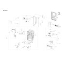 Samsung RF23R6201WW/AA-00 cabinet 2 parts diagram