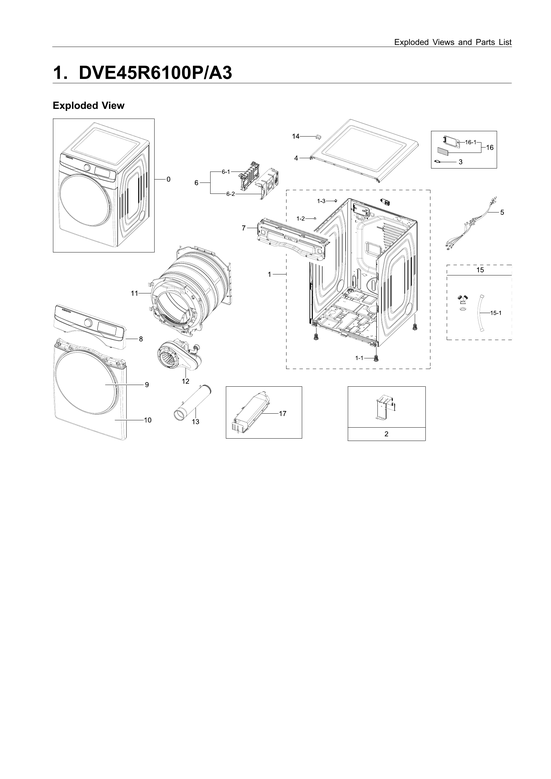 Main unit parts