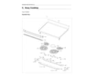 Samsung NE63A6311SS/AA-00 cooktop assy diagram