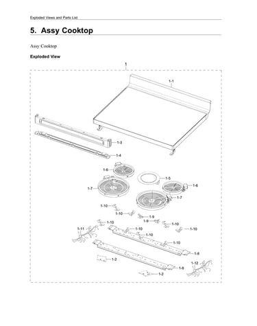 Cooktop assy