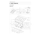 Samsung NX60A6311SS/AA-00 cooktop assy diagram