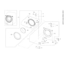 Samsung WF42H5200AW/A2-11 frame front & door parts diagram