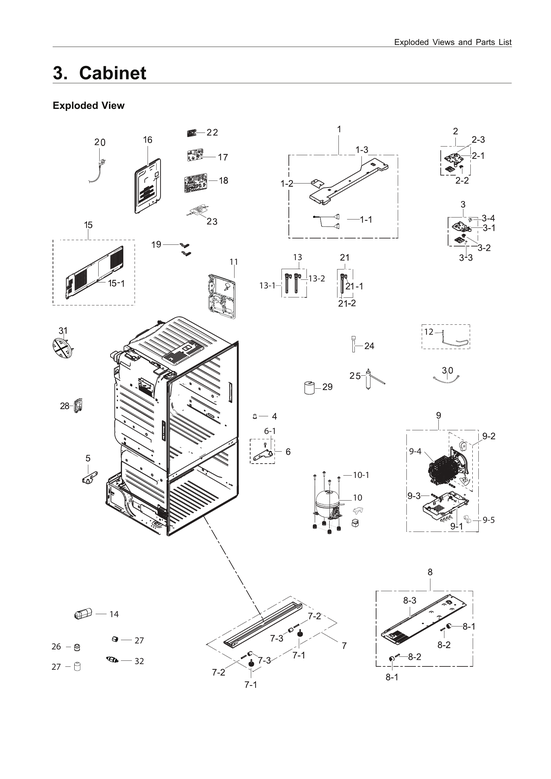 Cabinet parts