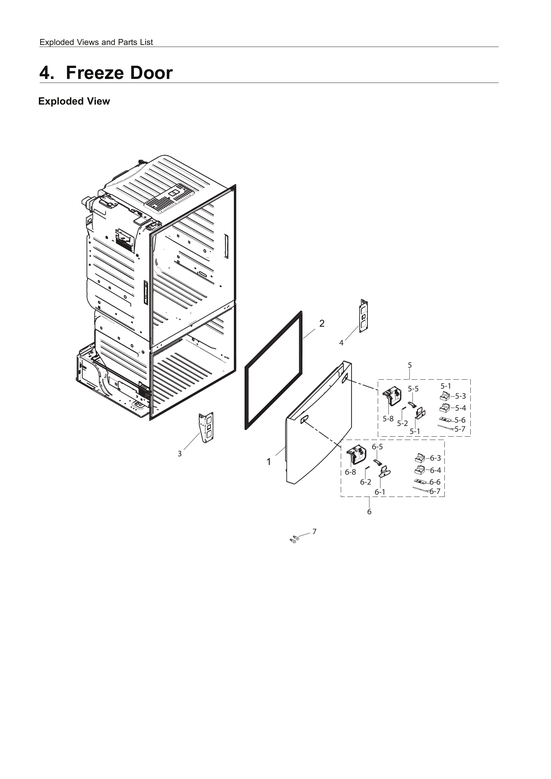 Freezer door parts