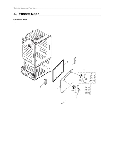 Freezer door parts