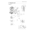 Samsung RF26J7510SR/AA-00 left refrigerator door parts diagram