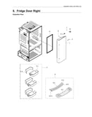 Right refrigerator door parts