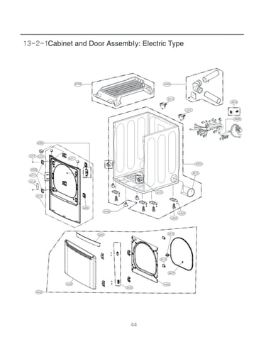 Cabinet & door assy: electric