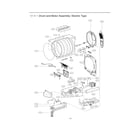LG DLE7000W/00 drum & motor assy: electric diagram