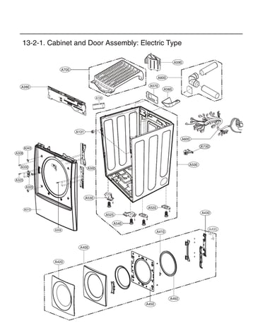 Cabinet & door assy : electric