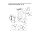 LG DLG7001W/00 cabinet & door assy : gas diagram