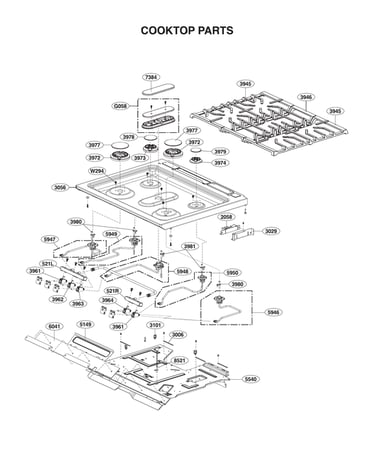 Cooktop parts