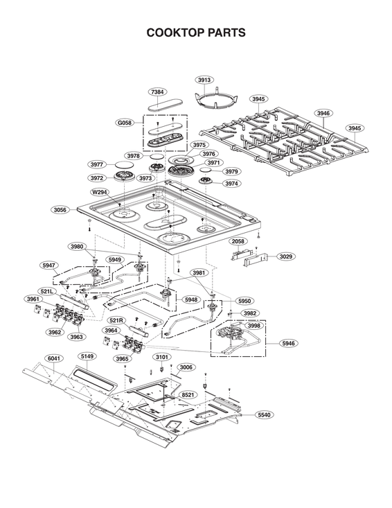 COOKTOP PARTS