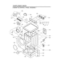 LG WM3400CW/00 cabinet & control panel assy diagram