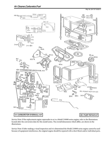 Air cleaner/carburetor/fuel