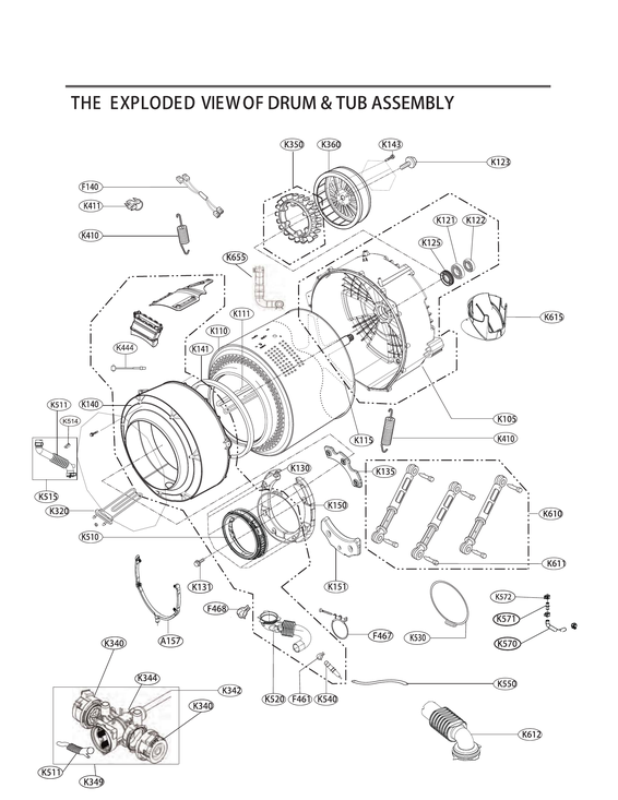 Drum & tub assy
