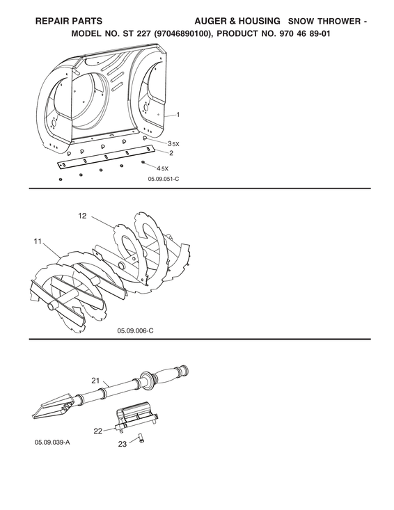 AUGER & HOUSING