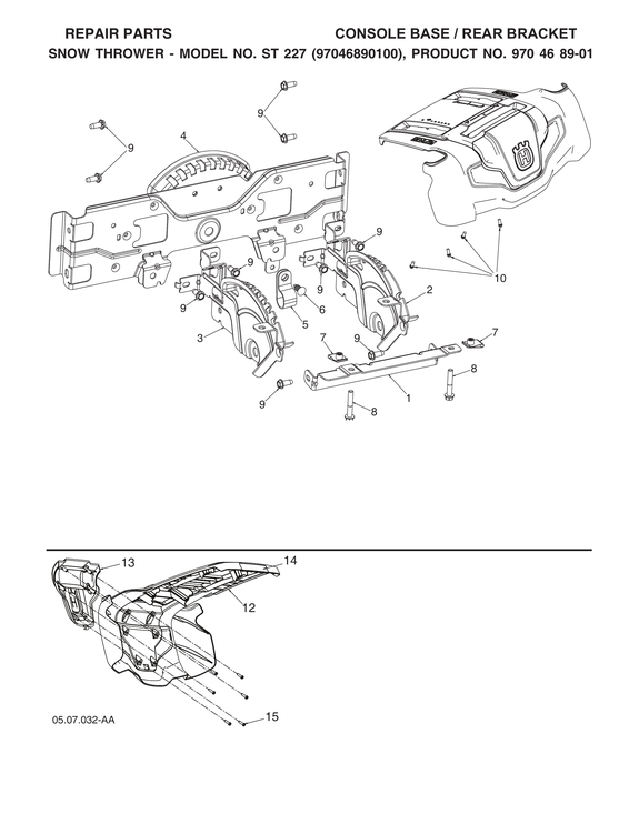 CONSOLE BASE/REAR BRACKET