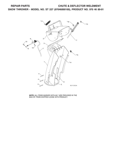 Chute & deflector weldments
