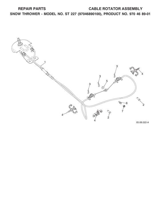 Cable rotator assy