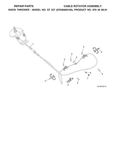 Cable rotator assy