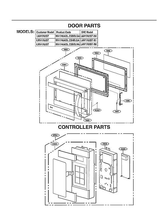 lmv1764st parts