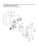 Ice maker & ice bin parts
